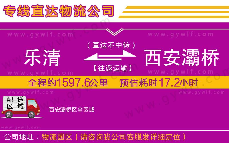 樂清到西安灞橋區(qū)物流公司