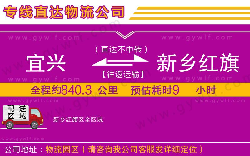 宜興到新鄉(xiāng)紅旗區(qū)物流公司