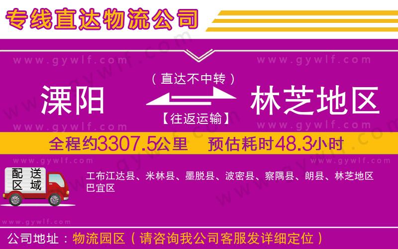 溧陽到林芝地區(qū)物流公司