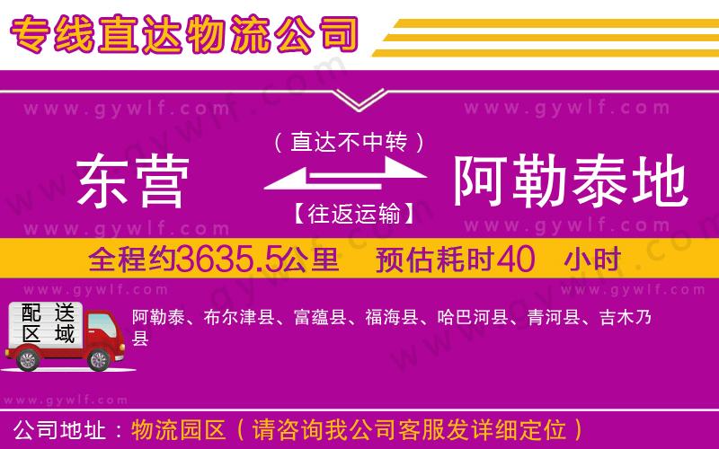 東營(yíng)到阿勒泰地區(qū)物流公司
