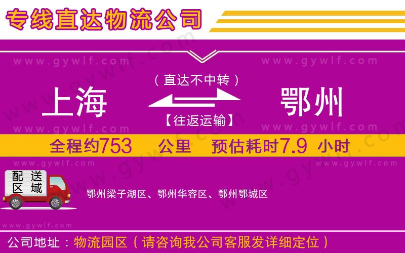 上海到鄂州物流