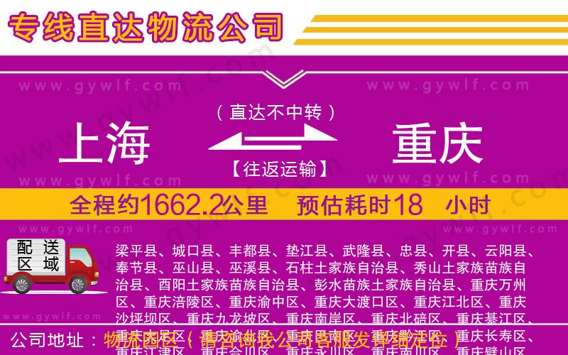 上海到重慶貨運(yùn)專線