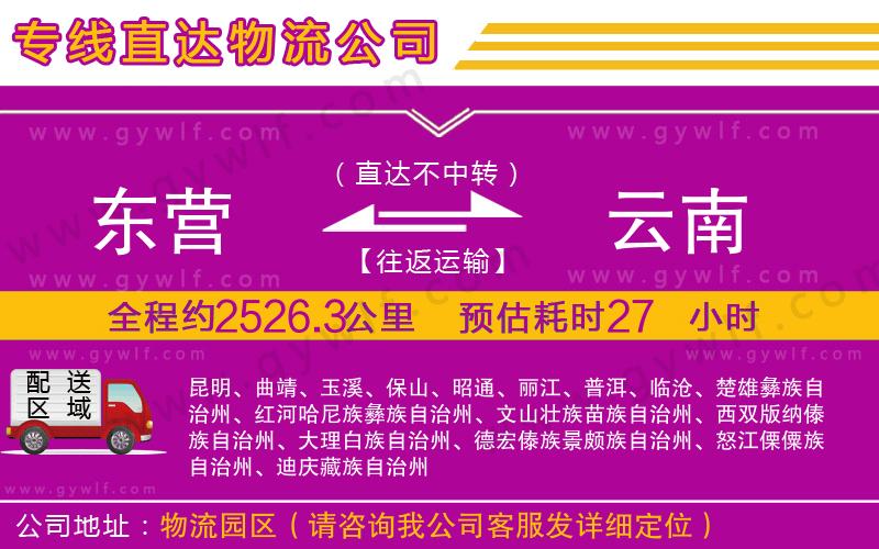 東營(yíng)到云南物流公司