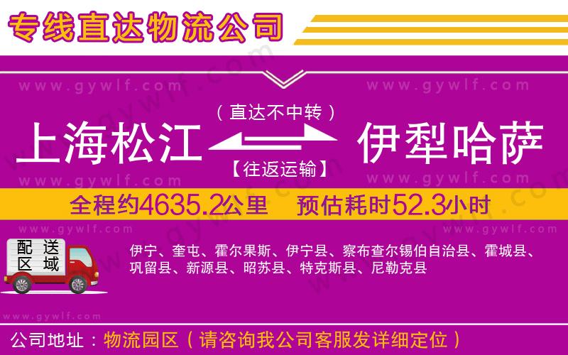 上海松江區(qū)到伊犁哈薩克自治州物流公司