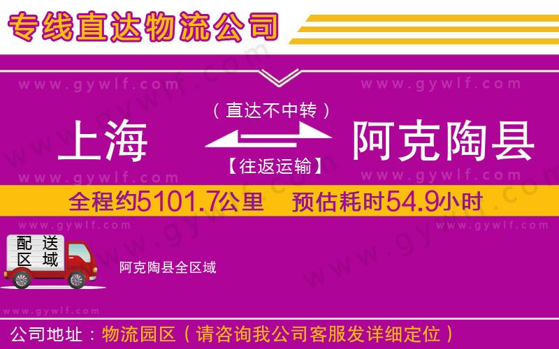 上海到阿克陶縣物流專線