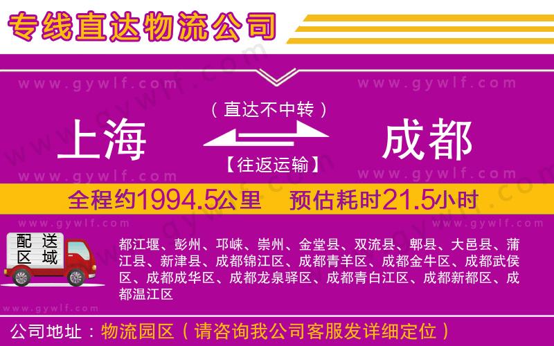 上海到成都貨運(yùn)公司
