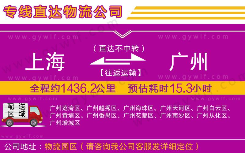 上海到廣州物流