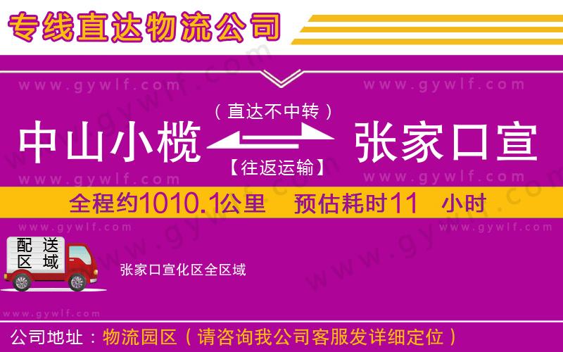 中山小欖到張家口宣化區(qū)物流公司