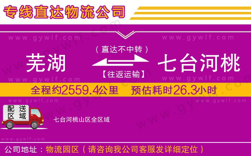 蕪湖到七臺河桃山區(qū)物流公司