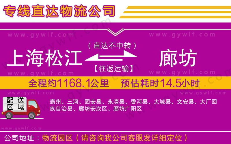 上海松江區(qū)到廊坊物流公司