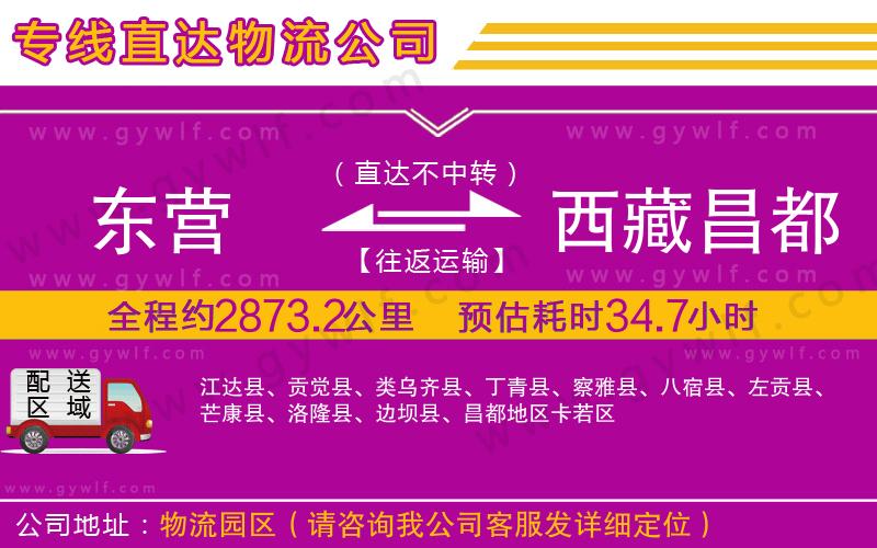 東營(yíng)到西藏昌都地區(qū)物流公司