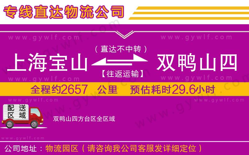 上海寶山區(qū)到雙鴨山四方臺區(qū)物流公司