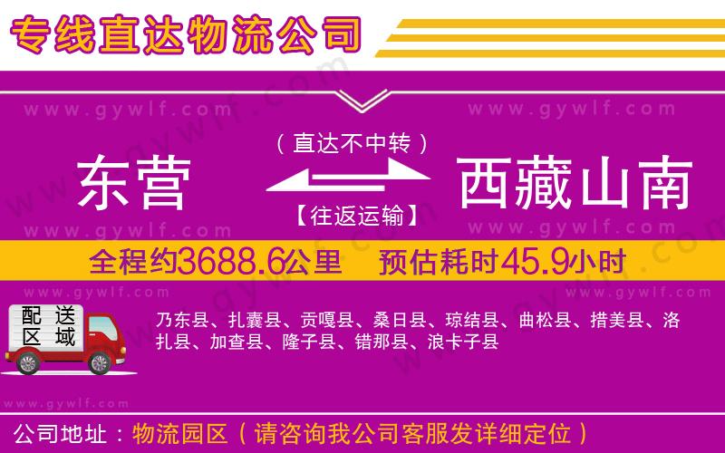 東營(yíng)到西藏山南地區(qū)物流公司