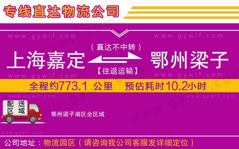 上海嘉定區(qū)到鄂州梁子湖區(qū)物流公司