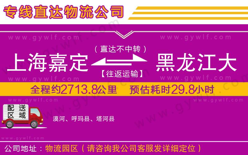 上海嘉定區(qū)到黑龍江大興安嶺地區(qū)物流公司