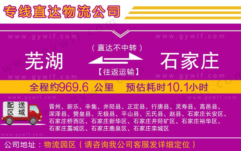 蕪湖到石家莊物流公司