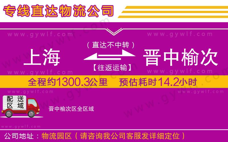 上海到晉中榆次區(qū)物流專線