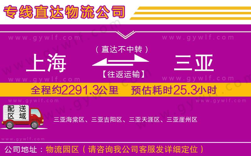 上海到三亞貨運(yùn)公司