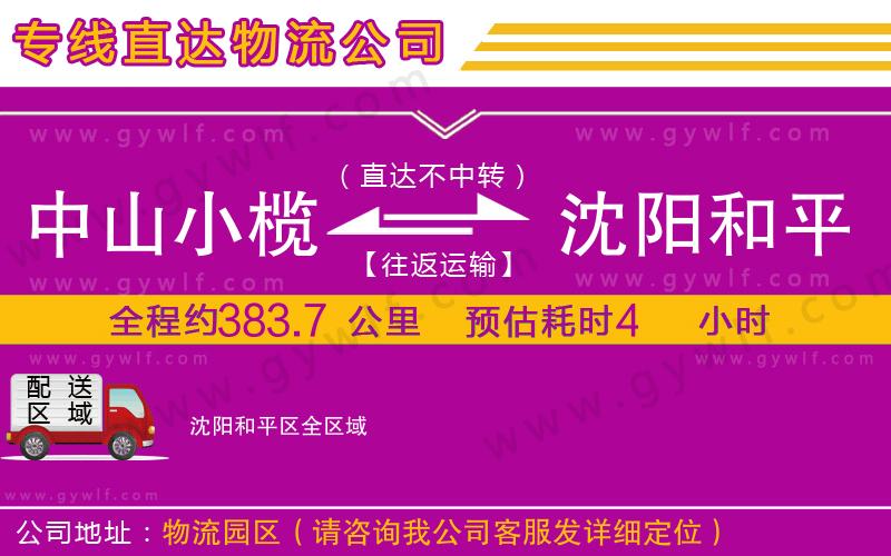 中山小欖到沈陽和平區(qū)物流公司