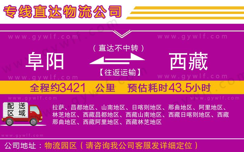 阜陽(yáng)到西藏物流公司