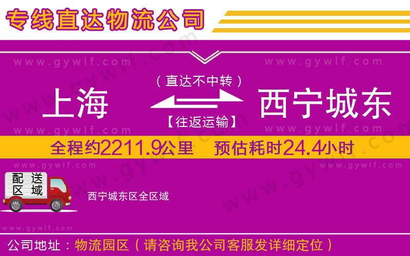 上海到西寧城東區(qū)貨運公司