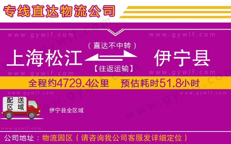 上海松江區(qū)到伊寧縣物流公司
