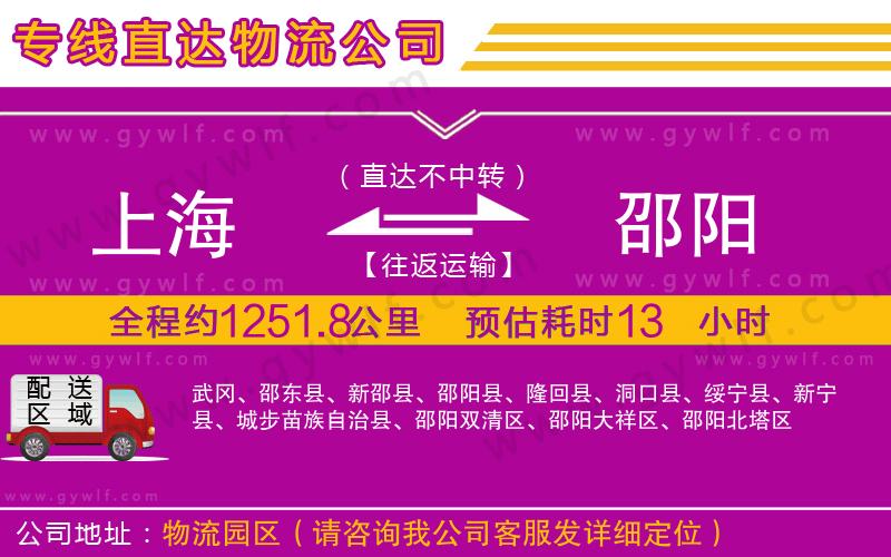 上海到邵陽(yáng)物流