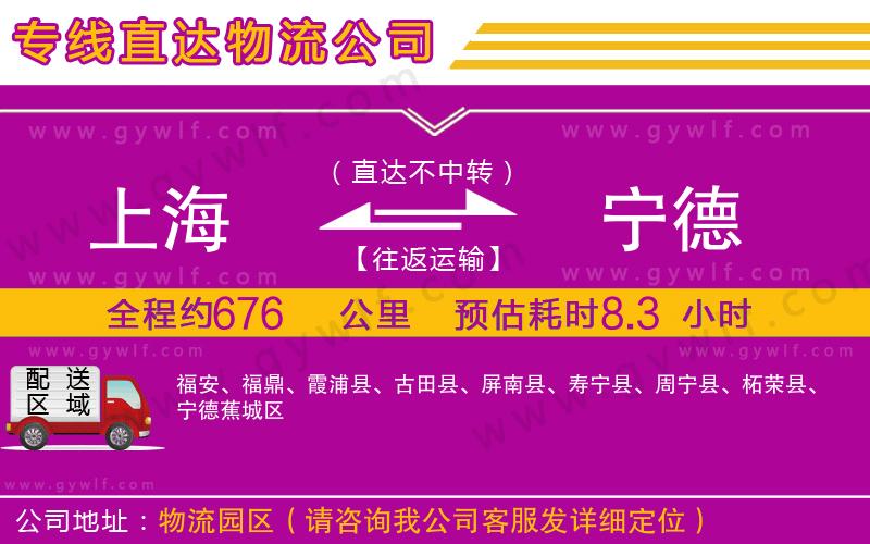 上海到寧德貨運(yùn)專(zhuān)線(xiàn)
