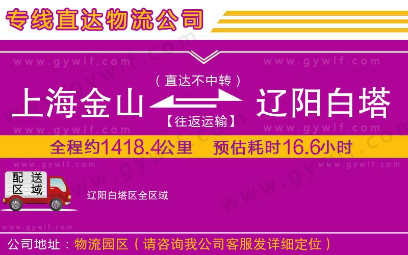 上海金山區(qū)到遼陽白塔區(qū)物流公司