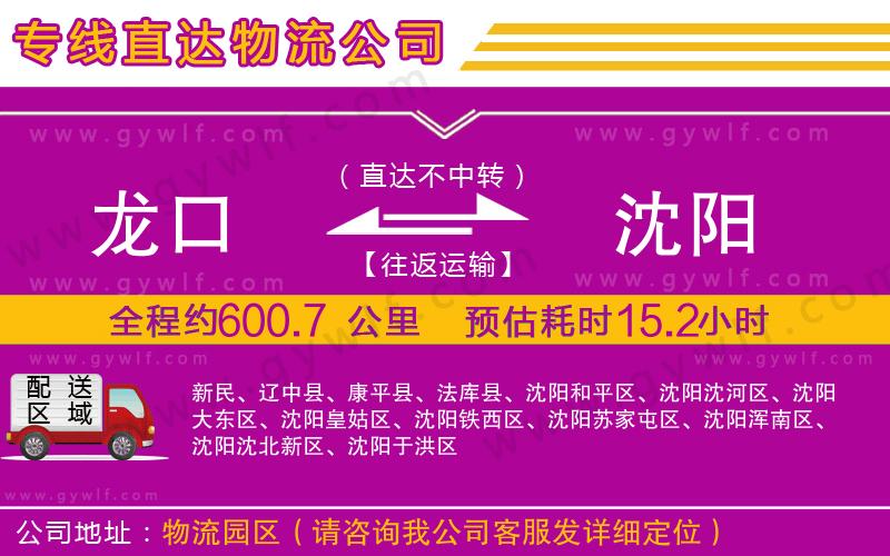 龍口到沈陽(yáng)物流公司