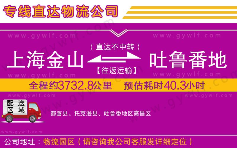 上海金山區(qū)到吐魯番地區(qū)物流公司