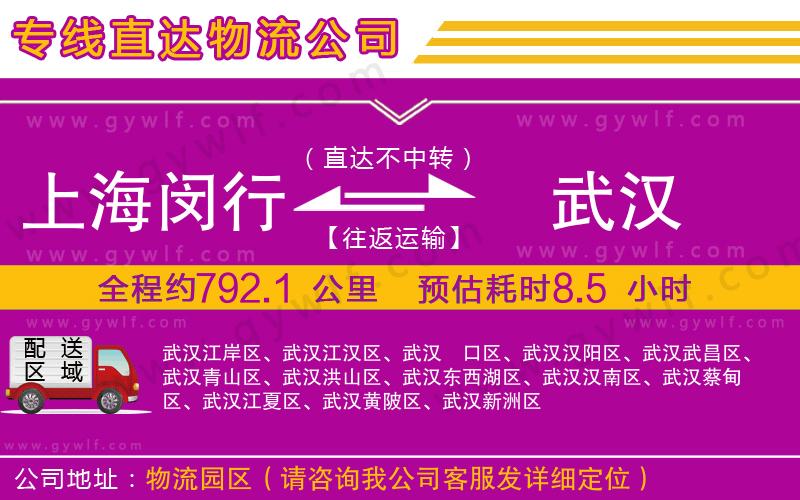 上海閔行區(qū)到武漢物流公司