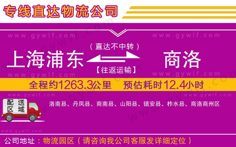 上海浦東區(qū)到商洛物流公司