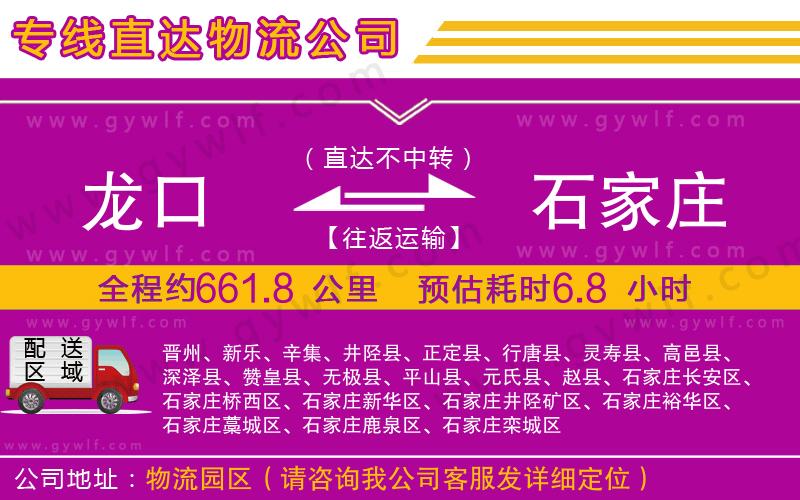 龍口到石家莊物流公司