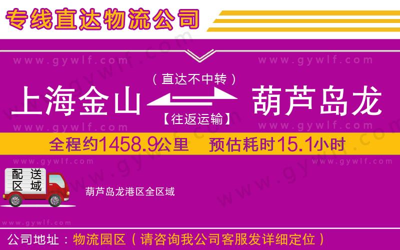 上海金山區(qū)到葫蘆島龍港區(qū)物流公司