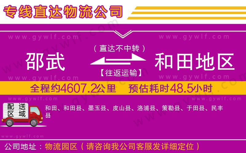 邵武到和田地區(qū)物流公司