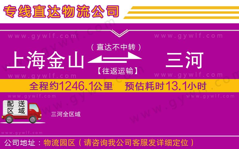 上海金山區(qū)到三河物流公司