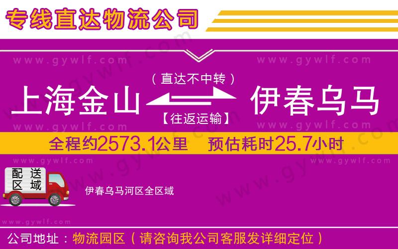 上海金山區(qū)到伊春烏馬河區(qū)物流公司