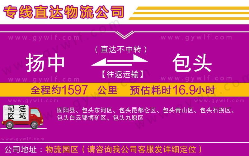 揚(yáng)中到包頭物流公司
