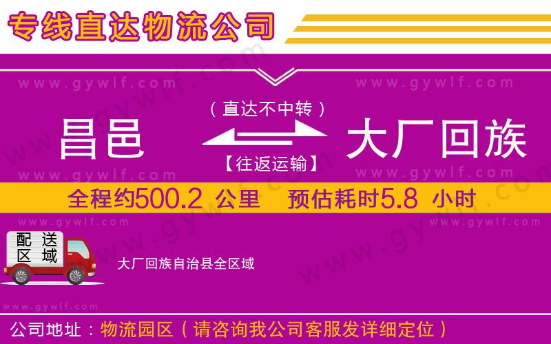 昌邑到大廠回族自治縣物流公司