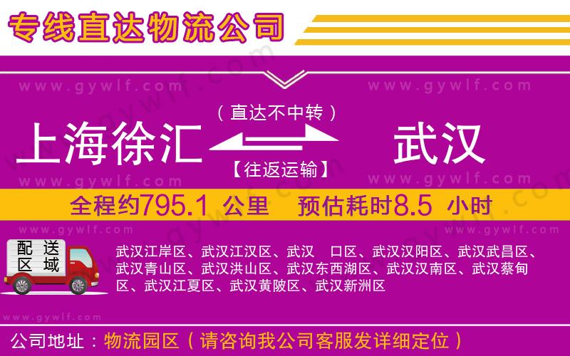 上海徐匯區(qū)到武漢物流公司