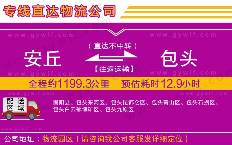 安丘到包頭物流公司