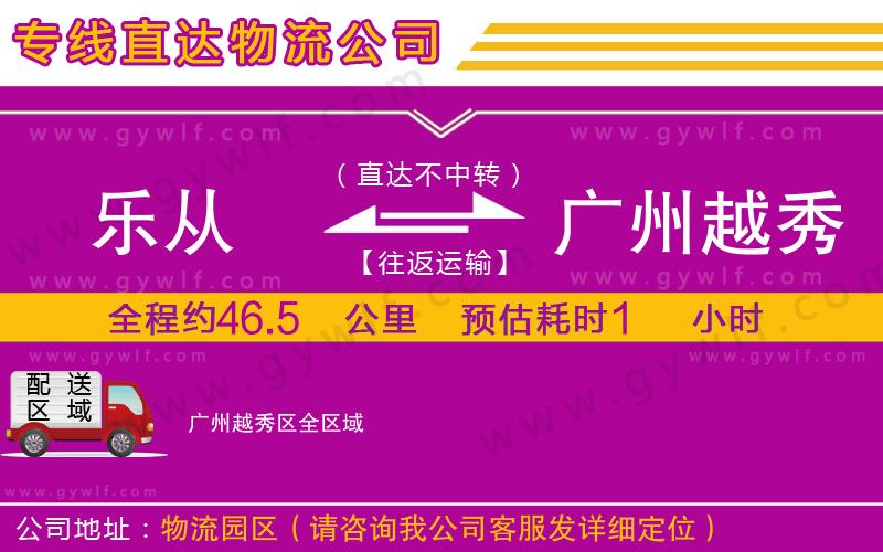 樂從到廣州越秀區(qū)物流公司