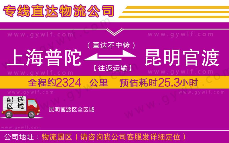 上海普陀區(qū)到昆明官渡區(qū)物流公司