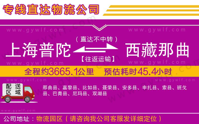 上海普陀區(qū)到西藏那曲地區(qū)物流公司