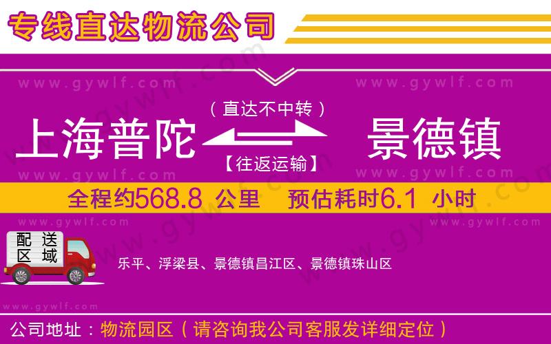 上海普陀區(qū)到景德鎮(zhèn)物流公司