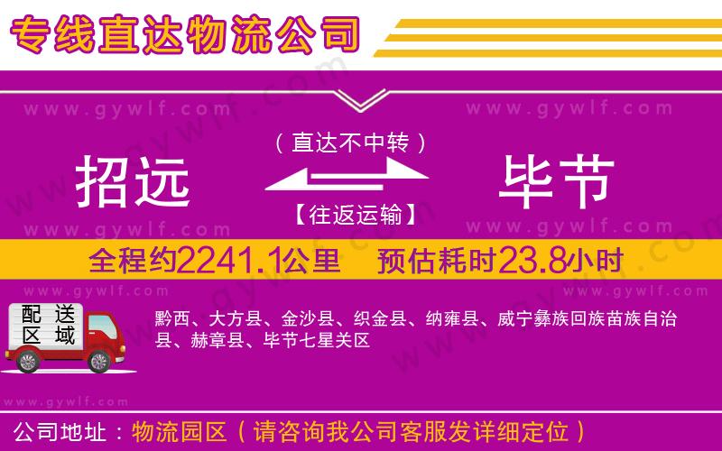 招遠(yuǎn)到畢節(jié)物流公司