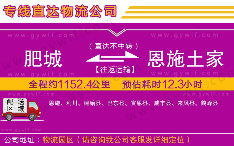 肥城到恩施土家族苗族自治州物流公司