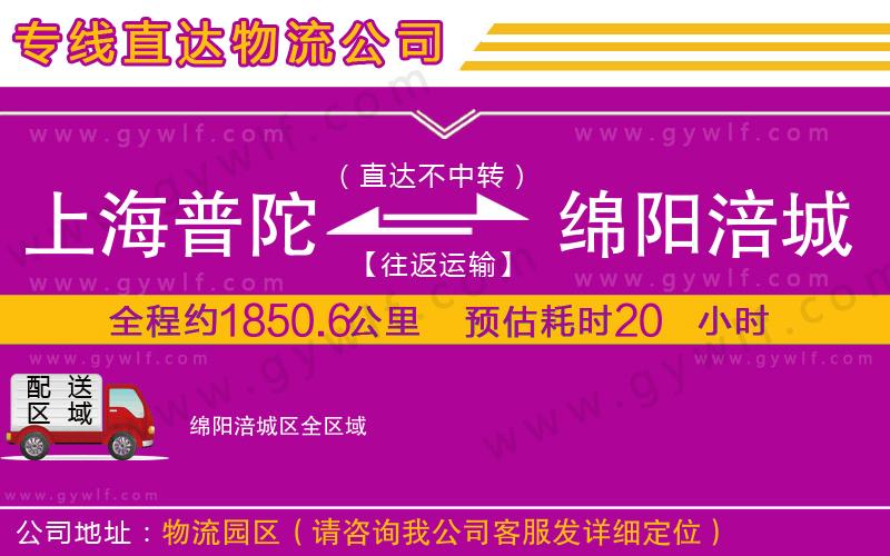 上海普陀區(qū)到綿陽涪城區(qū)物流公司