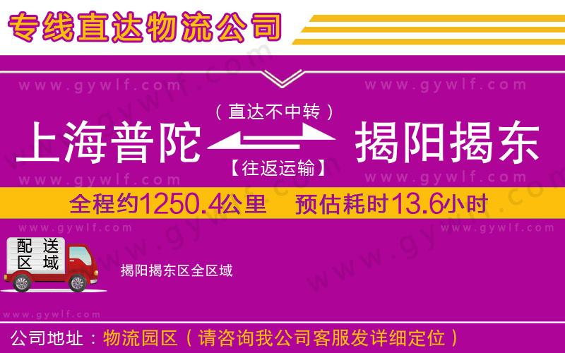 上海普陀區(qū)到揭陽(yáng)揭東區(qū)物流公司